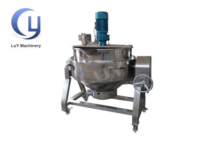 100L - 500L กระทะควายหมุน 0.8Mpa สําหรับการทําความร้อนด้วยควาย / ไฟฟ้า / ก๊าซ