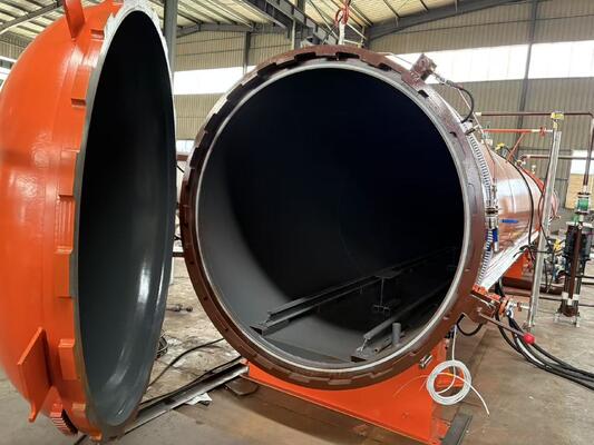 หม้อนึ่งความดันไฟเบอร์คาร์บอน ออโตเคลฟอัตโนมัติ คอมโพสิต ออโตเคลฟ คอมโพสิตส่วนประกอบ การบ่มสำหรับแผ่นไฟเบอร์คาร์บอน ฟิตติ้ง