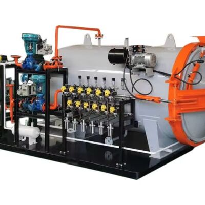 เครื่องอัดแรงดันสูงสำหรับคาร์บอนไฟเบอร์แบบพรีเพกสุญญากาศ ถังผนังสองชั้นความจุสูง ทนอุณหภูมิสูง